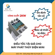 Dummy load speed controller for mini hydroelectrics with capacity of 2kw