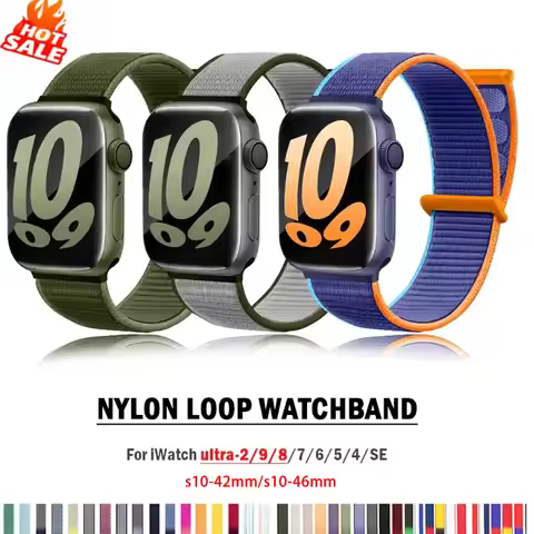 Nylon loop Strap For Apple Watch Band Ultra-2 49mm 44mm 40mm 45 41mm Sport pride Bracelet iwatch ban