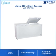 Midea 670L Chest Freezer WD-670WR | Removable Gasket | Silent Hinges | Locks in Freshness | Fast Fre