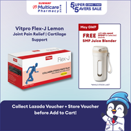 Vitpro Flex-J Lemon 30’s | Collagen Hyaluronic Acid & Inulin Drink for Joint Pain Relief & Cartilage