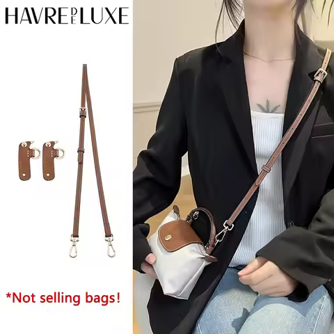 Bag Strap For Longchamp Mini Bag Leather Replacement Crossbody Shoulder Strap Without Punching Modif