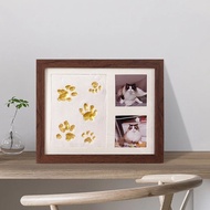 2026 New Style Pet Paw Print Commemorative Hand Foot Print Photo Frame Table Baby Couple Hand Print 