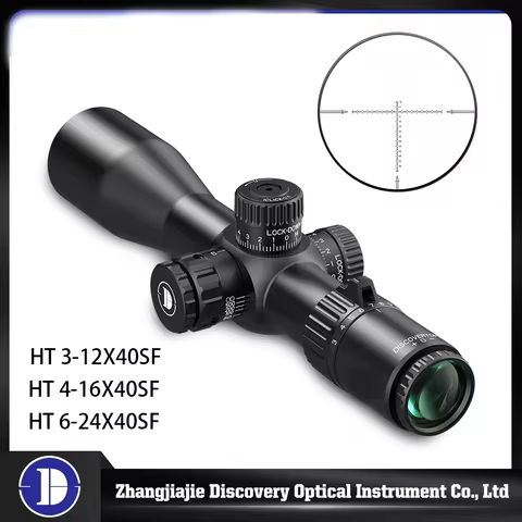 Discovery HT 3-12/4-16/6-24X40SF Compact Riflescope FFP Scope First Focal Plane Sight Mount Glass Et