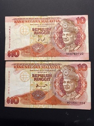 Two RM10 banknote set, 6th and 7th series, Duit lama