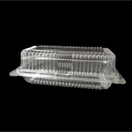 OPS 163 - BEKAS ROTI SOSEJ/KEK LAPIS/KEK PISANG PLASTIC FOOD CONTAINER CLEAR (50PCS/PACK)