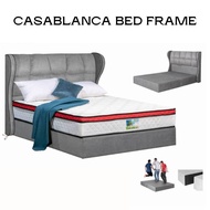 Queen/King Bed Frame Divan Bed Frame Fabric Katil Queen/King Bedding Furniture床架