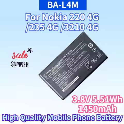 New BA-L4M 3.8V 5.51Wh 1450mAh Replacement Li-ion Battery for Nokia 220 4G /235 4G /3210 4G High Qua