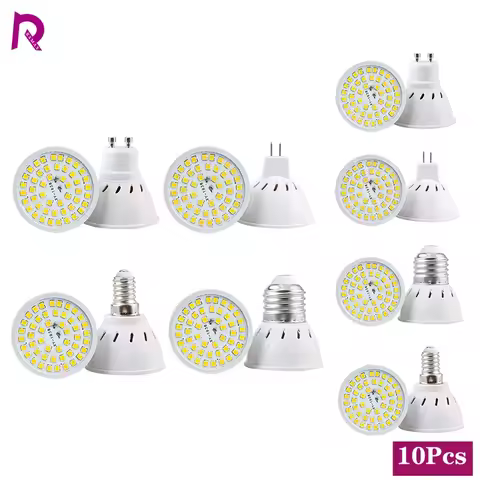 10Pcs LED Bulb Assorted E27/E14 MR16 GU10 48/60/80 LEDs 110V/220V 2835SMD Lampada Spot Light Lampara