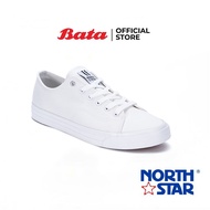 *Best Seller* Bata บาจา ยี่ห้อ North Star รองเท้าผ้าใบแบบผูกเชือก แฟชั่น ใส่ลำลอง สวมใส่ง่าย สำหรับผู้ชาย รุ่น Rolf สีขาว 8291042