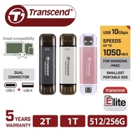Transcend ESD310 Smallest OTG Type-C Portable SSD, Silver / Black / Pink ( 512GB / 1TB / 2TB)