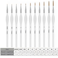 17pcs Micro Detail Miniature Paint Brush Kit for DND Warhammer 40K Scale Model Enamel Fantasy Figuri