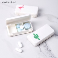 [Veryjoa] 3 Grids Mini Pill Case Plastic Travel Medicine Box Cute Small Tablet Pill Storage Organizer Box Holder Container Dispenser Case [SG]