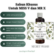SOULSPIRIT Secret Wash Intimate Soap For Miss V dan Mr. X Sabun Pencuci Alat Intim Lelaki dan Wanita 100% Natural