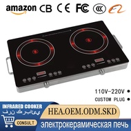 Electric Ceramic Stove Wholesale Double-Headed Electric Stove Cross-Border Touch Tea Stove Electric 