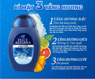 Sữa tắm gội toàn thân cho nam hương nước hoa mát lạnh sảng khoái Felce Azzurra - NK Ý