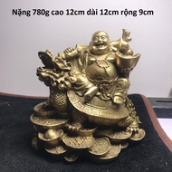 Tượng Di lặc cưỡi Long quy bằng đồng MS300