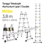Telescopic Aluminum Folding Ladder Type A 3.8M Double Telescopic Ladder 3.8 Meters