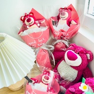Bouquet of strawberry bears and Lotso bears as birthday and graduation gifts.
