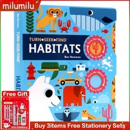 Turn Seek ค้นหาที่อยู่อาศัย Twirl Children S Animal Science Encyclopedia Picture Book