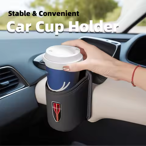Leather Car Cup Holder Hang Storage Box Beverage Rack For Hong Qi FAW Red Flag E-HS3 HS5 HS7 HS9 H5 