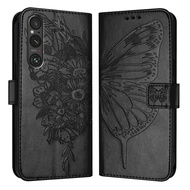 Ready stock Embossed Butterfly Leather Phone Case For Sony Xperia 1 V/Sony Xperia 1 VI/Sony Xperia 5