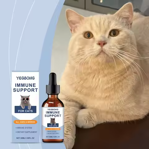 Yegbong 50ml Cat Vitamin Supplement Daily Care to Help Nutrition, Promote Growth, and Support Cat's 