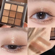 Maxfine 9 Color Eyeshadow Palette Matte And Shimmer Brown Tones Earth Orange Shadow Eye A0w8