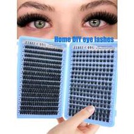 160pcs D-Curl Fluffy False Eyelash Clusters, 0.07mm D-Curl 8-16mm Mixed Natural Eyelash Extensions, 