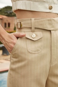 LUBE STRIPE IVORY PANTS