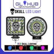 Glohub Skull RGB LED Light / Spotlight 12V 24V for truck/lorry/4x4