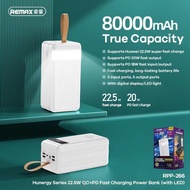 [SG] REMAX 80000mAh 22.5W QC+PD Fast Charging High Capacity PowerBank RPP-266