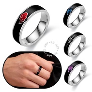 NARUTO SHARINGAN ANIME COSPLAY RING AKATSUKI LOGO STAINLESS STEEL ANTI-RUST