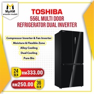[Peti Sejuk] Ansuran Mudah Toshiba 556 Litre 4 Door Dual Inverter Fridge