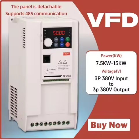 Frequency Converter For Motor 380V 7.5KW -15KW1 Phase 380V Input to Three Output 380V 50hz/60hz AC D