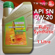 Toyota Genuine 0W-20 0W20 API SN Engine Oil (1L) - Fully Synthetic Minyak Hitam Enjin 10k 10000 mile
