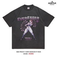 Everester เสื้อวินเทจ คอฟิต วินเทจ Oversize เสื้อผ้าผู้ชาย เสื้อ รุ่น Killua t shirt for men FED