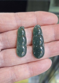 老油青 福豆（同料，適合母女，姊妹）左 282mm  9.2mm  4mm右 31.2mm 10.8mm  4.4mm