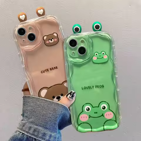 Case For Xiaomi POCO X5 X3 X6 Pro X4 NFC F3 F4 X4 GT M3 M4 Pro MI 12 11 Lite 5G NE 12T Cover 3D Bear