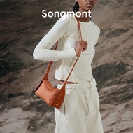 Songmont bag Medium Basket bag with gift box cowhide bag Single shoulder Crossbody sling bag Alphabet bag handbag for women