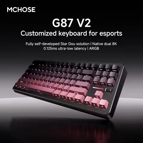 MCHOSE G87 V2 Gaming Keyboard Wireless Magnetic Axis Mechanical Three mode Keyboard Customized Espor