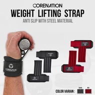 CoreNation Active Fast Grip Power Lifting Hand Strap - FAST GRIP, BLACK