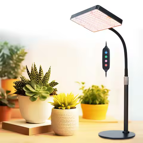 FECiDA Grow Lights for Indoor Plants Full Spectrum, 25 Watt Desk Grow Light, 4/8/12 Hr Timer Table T