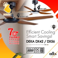 DEKA Fan DX Kipas Siling Ceiling Fan With Light 7 Speed Turbo With Remote Control Kipas Syiling 风扇