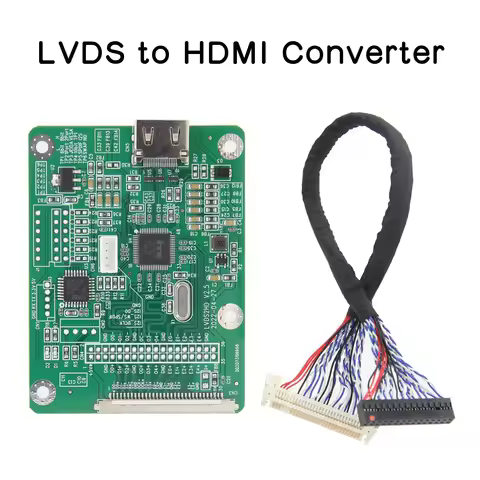 LVDS to HDMI Converter Adapter Board with Cable Support 1920x1200, 1920x1080, 1600x1200, 1280x1024, 
