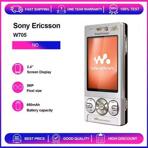 Refurbished Unlocked Sony Ericsson W705 Loudspeaker Bluetooth Phone Russian Arabic Hebrew Keyboard G