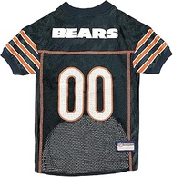 Pets First NFL Chicago Bears Dog Jersey, Size Large. Best Football Jersey Costume for Dogs & Cats. L