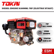 TOKAI 7HP DIESEL ENGINE R180NML HAND AND KEY START