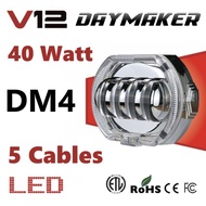 Lampu Utama LED Daymaker BiLED Projie proji Projector 4 Mata Lensa 8D V12 DM4 Motor Mobil
