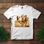 Premium cotton Horse Running t-shirt, Running Horses shirt, Equine Western Galloping Spirited Wild T