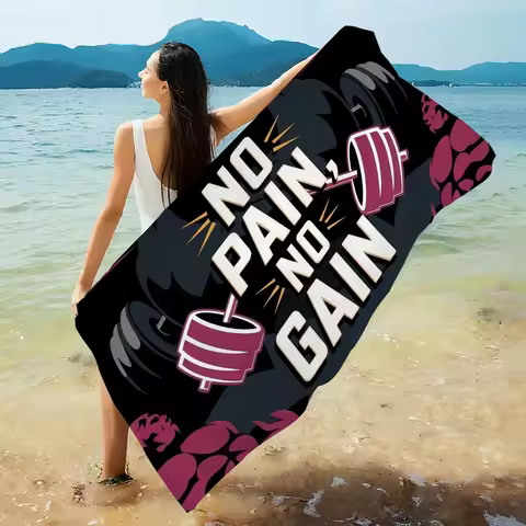 No Pain No Gain GYM Beach Towels Shower Towel Sauna Travel Spa Microfiber Quick Dry Gym Accessories 
